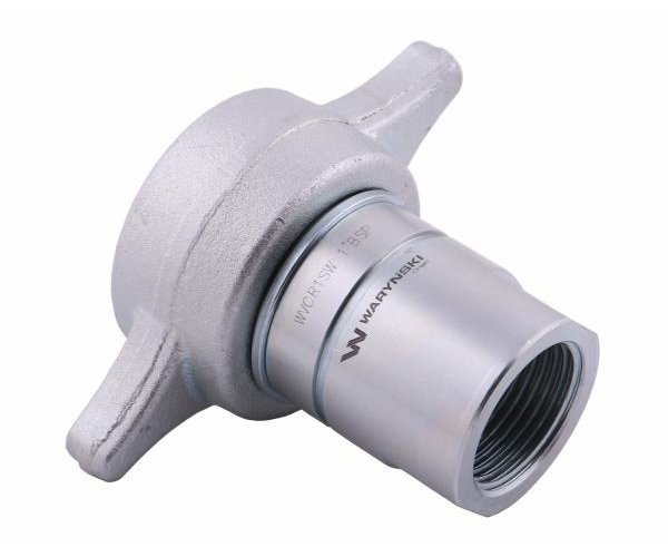 Szybkozłącze hydrauliczne skręcane (motylkowe) wtyczka G1"BSP gwint wewnętrzny 250bar Waryński