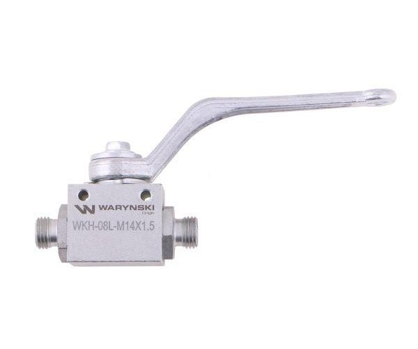 Zawór kulowy hydrauliczny 2-drogowy 2/2 M14x1.5 08L z otworami mocującymi 500 bar Waryński