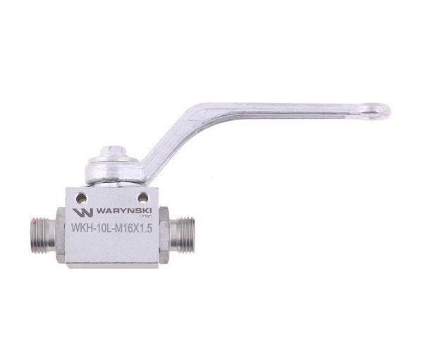 Zawór kulowy hydrauliczny 2-drogowy 2/2 M16x1.5 10L z otworami mocującymi 500 bar Waryński