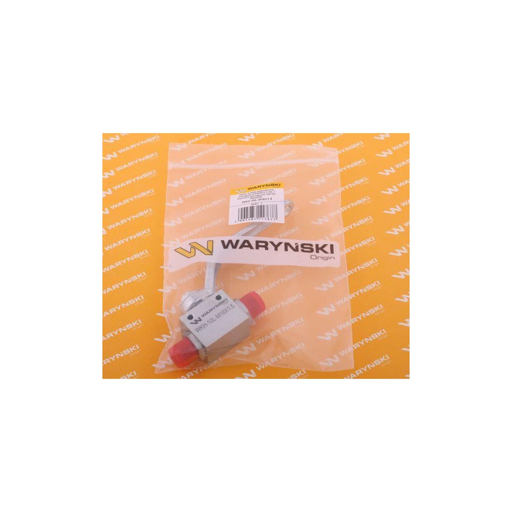 Zawór kulowy hydrauliczny 2-drogowy 2/2 M16x1.5 10L z otworami mocującymi 500 bar Waryński