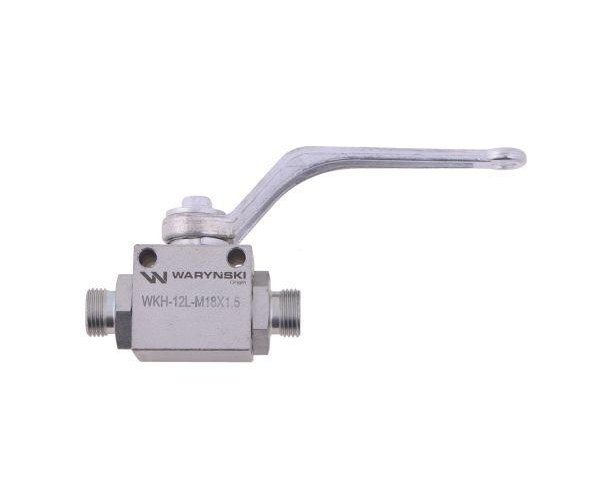 Zawór kulowy hydrauliczny 2-drogowy 2/2 M18x1.5 12L z otworami mocującymi 500 bar Waryński