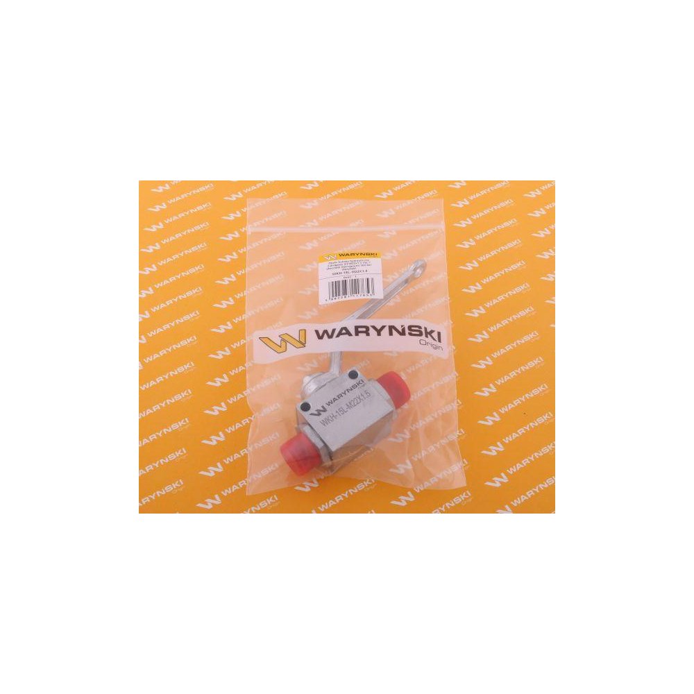 Zawór kulowy hydrauliczny 2-drogowy 2/2 M22x1.5 15L z otworami mocującymi 500 bar Waryński