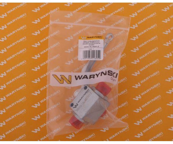 Zawór kulowy hydrauliczny 3-drogowy 3/2 M22x1.5 15L z otworami mocującymi 500 bar Waryński