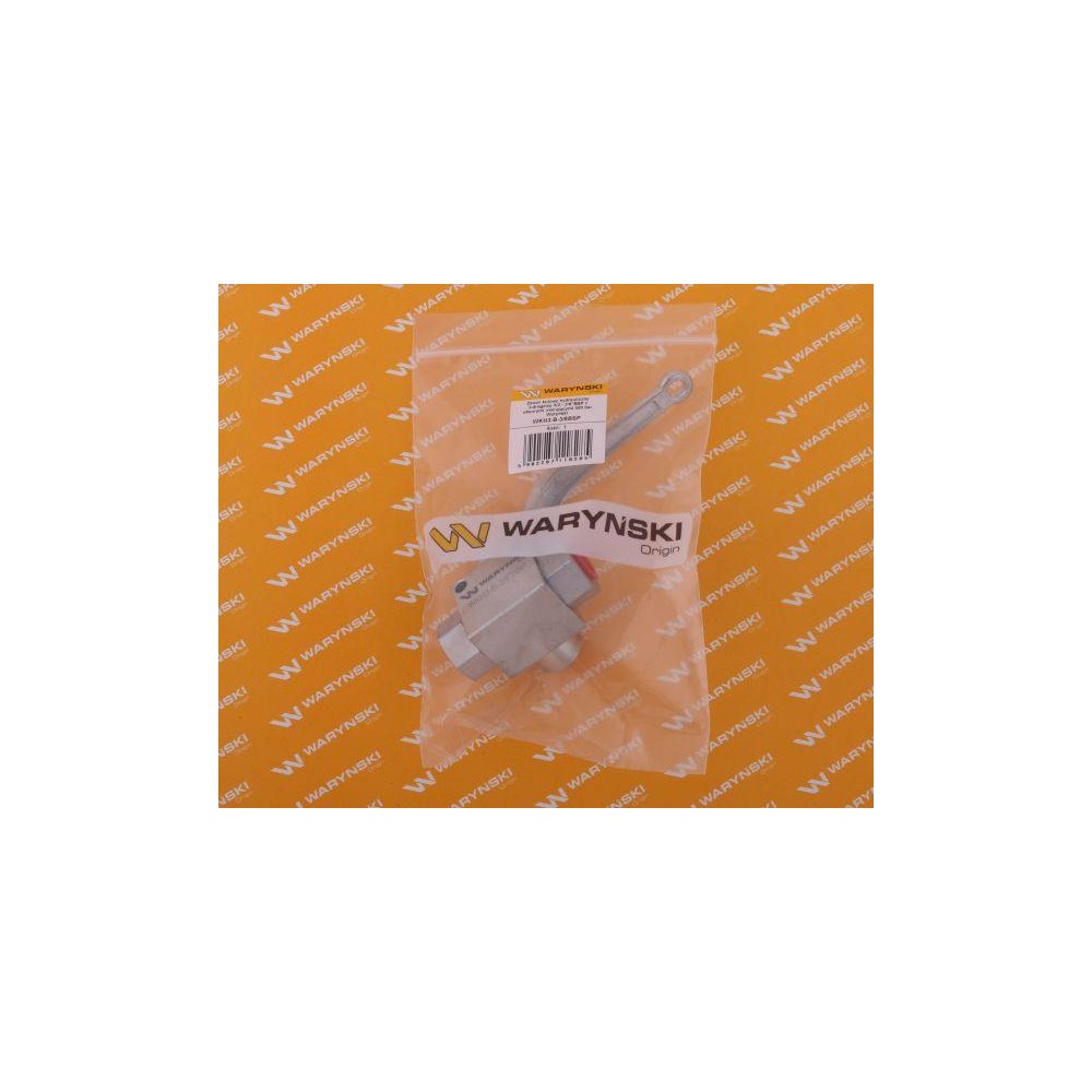 Zawór kulowy hydrauliczny 3-drogowy 3/2 - 3/8"BSP z otworami mocującymi 500 bar Waryński