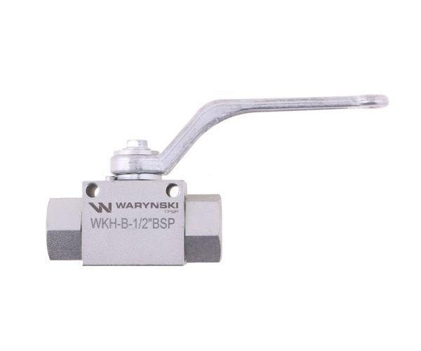 Zawór kulowy hydrauliczny 2-drogowy 2/2 - 1/2"BSP z otworami mocującymi 500 bar Waryński