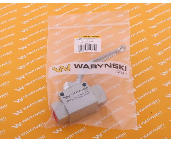 Zawór kulowy hydrauliczny 2-drogowy 2/2 - 1/2"BSP z otworami mocującymi 500 bar Waryński
