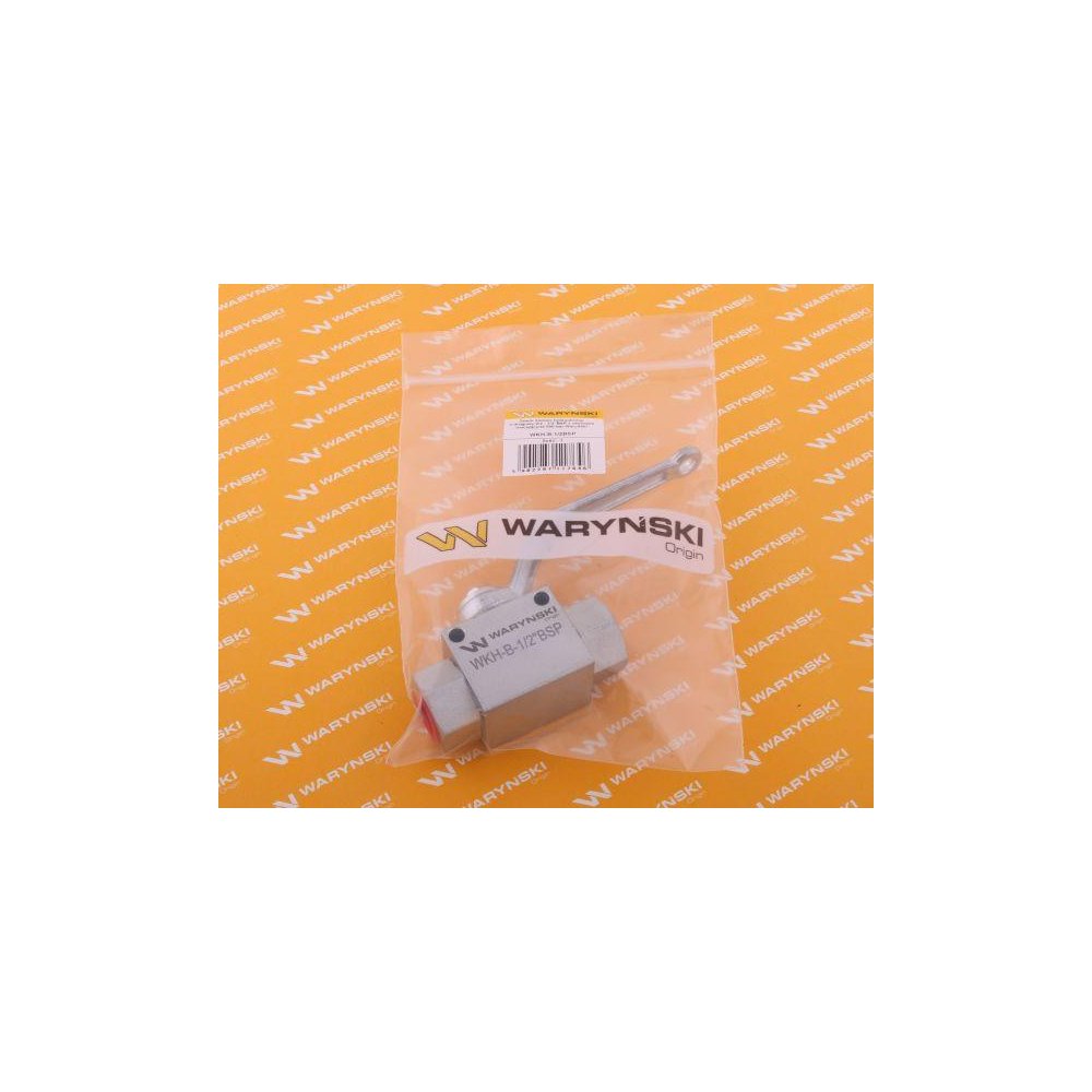 Zawór kulowy hydrauliczny 2-drogowy 2/2 - 1/2"BSP z otworami mocującymi 500 bar Waryński