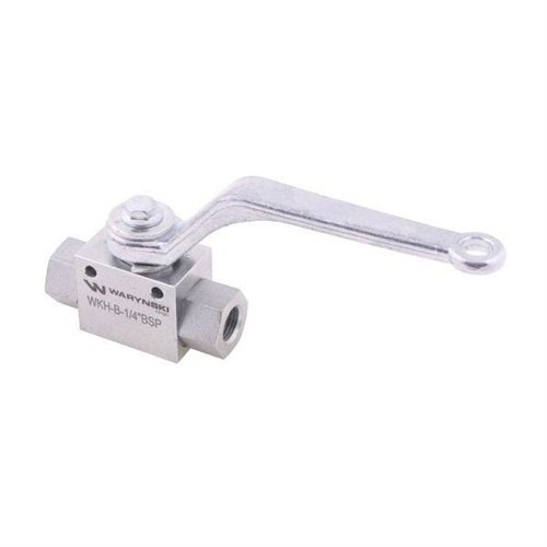 Zawór kulowy hydrauliczny 2-drogowy 2/2 - 1/4"BSP z otworami mocującymi 500 bar Waryński