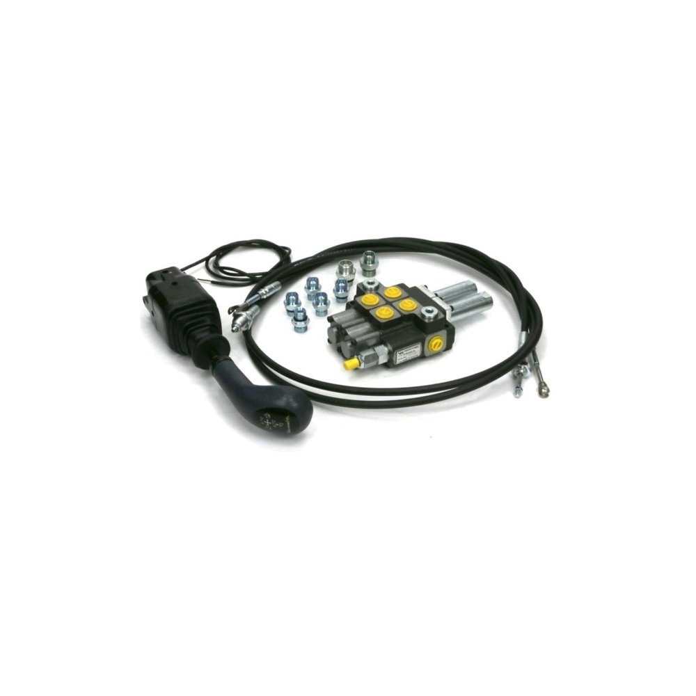 Zestaw Premium: Rozdzielacz 2-sek. + Joystick na widełki (z 1 przyciskiem) + Elementy złączne + Linki na widełki 1500mm Waryńsk