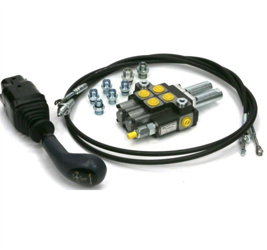 Zestaw Premium: Rozdzielacz 2-sek. + Joystick na widełki (bez przycisku) + Elementy złączne + Linki na widełki 2000mm Waryński