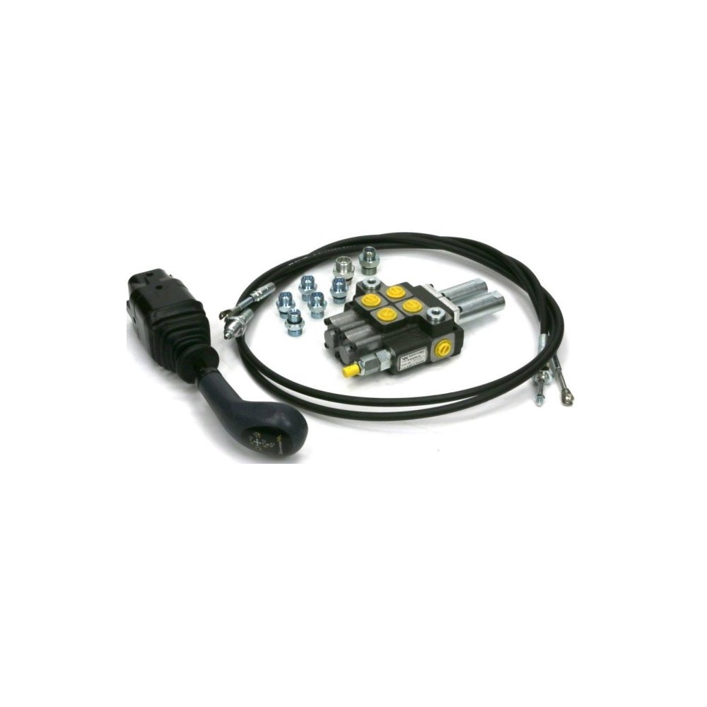 Zestaw Premium: Rozdzielacz 2-sek. + Joystick na widełki (bez przycisku) + Elementy złączne + Linki na widełki 2000mm Waryński