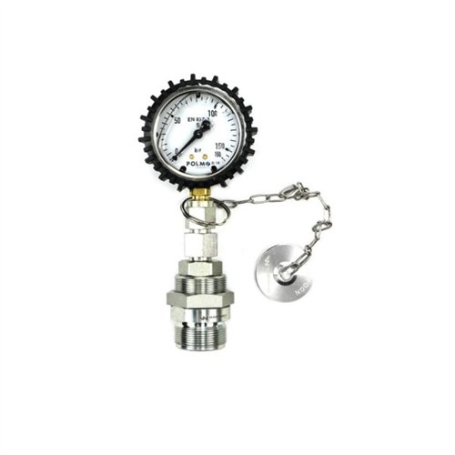 Zestaw pomiarowy ciśnienia hydrauliki z manometrem 160 bar gniazdo skręcane Waryński