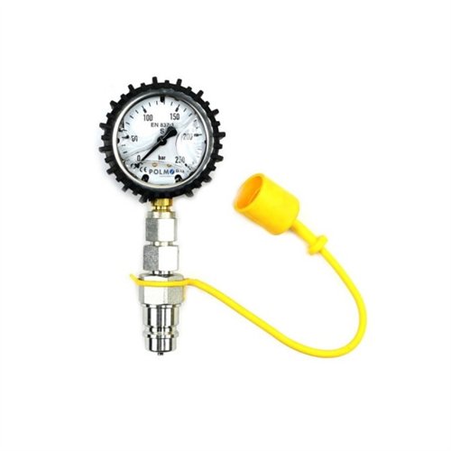 Zestaw pomiarowy ciśnienia hydrauliki z manometrem 250 bar wtyczka EURO Waryński