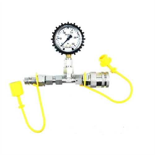Zestaw pomiarowy ciśnienia hydrauliki z manometrem 250 bar wtyczka i gniazdo EURO Push-Pull Waryński
