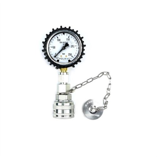 Zestaw pomiarowy ciśnienia hydrauliki z manometrem 250 bar wtyczka skręcana Waryński
