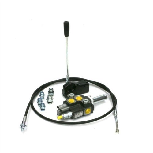 Zestaw: Rozdzielacz 1-sek. + Dźwignia do sterowania + Elementy złączne + Linka na widełki 1500mm Waryński