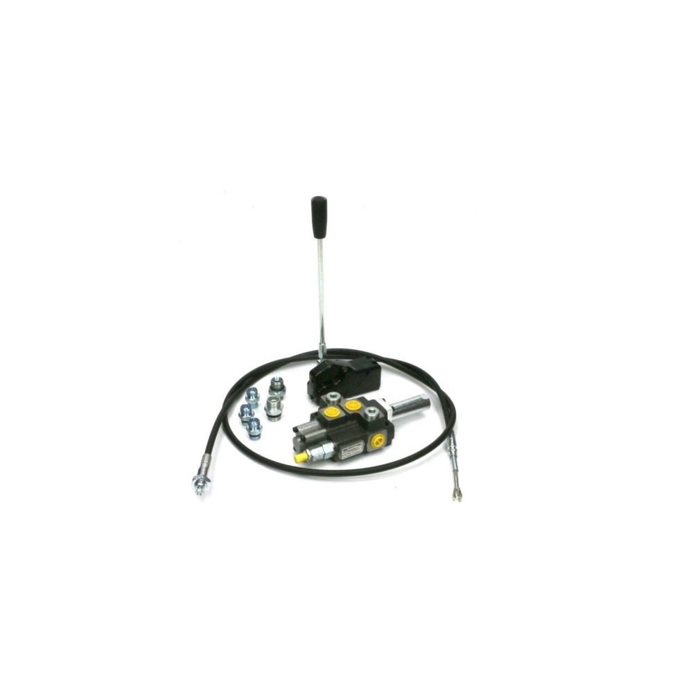 Zestaw: Rozdzielacz 1-sek. + Dźwignia do sterowania + Elementy złączne + Linka na widełki 1500mm Waryński