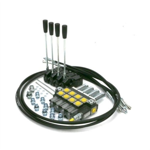 Zestaw: Rozdzielacz 4-sek. + Dźwignie do sterowania + Szpilki łączeniowe + Elementy złączne + Linki na widełki 1500mm Waryński