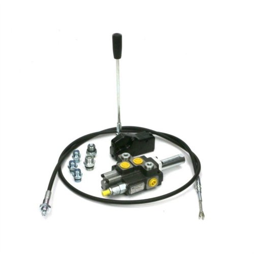 Zestaw: Rozdzielacz 1-sek. + Dźwignia do sterowania + Elementy złączne + Linka na widełki 2000mm Waryński