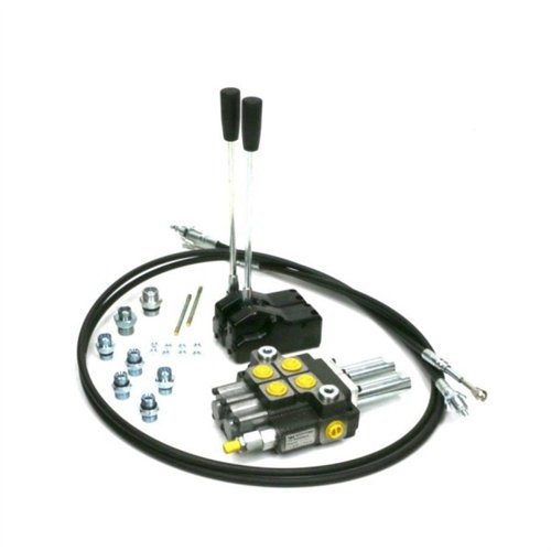 Zestaw: Rozdzielacz 2-sek. + Dźwignie do sterowania + Szpilki łączeniowe + Elementy złączne + Linki na widełki 2000mm Waryński