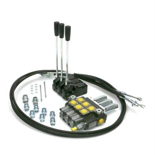 Zestaw: Rozdzielacz 3-sek. + Dźwignie do sterowania + Szpilki łączeniowe + Elementy złączne + Linki na widełki 2000mm Waryński