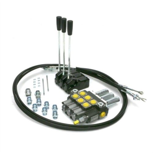 Zestaw: Rozdzielacz 3-sek. + Dźwignie do sterowania + Szpilki łączeniowe + Elementy złączne + Linki na widełki 2500mm Waryński