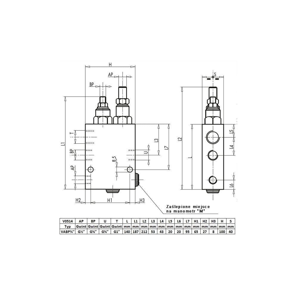 Zawór odciążający 3/4" przepustowość 80L