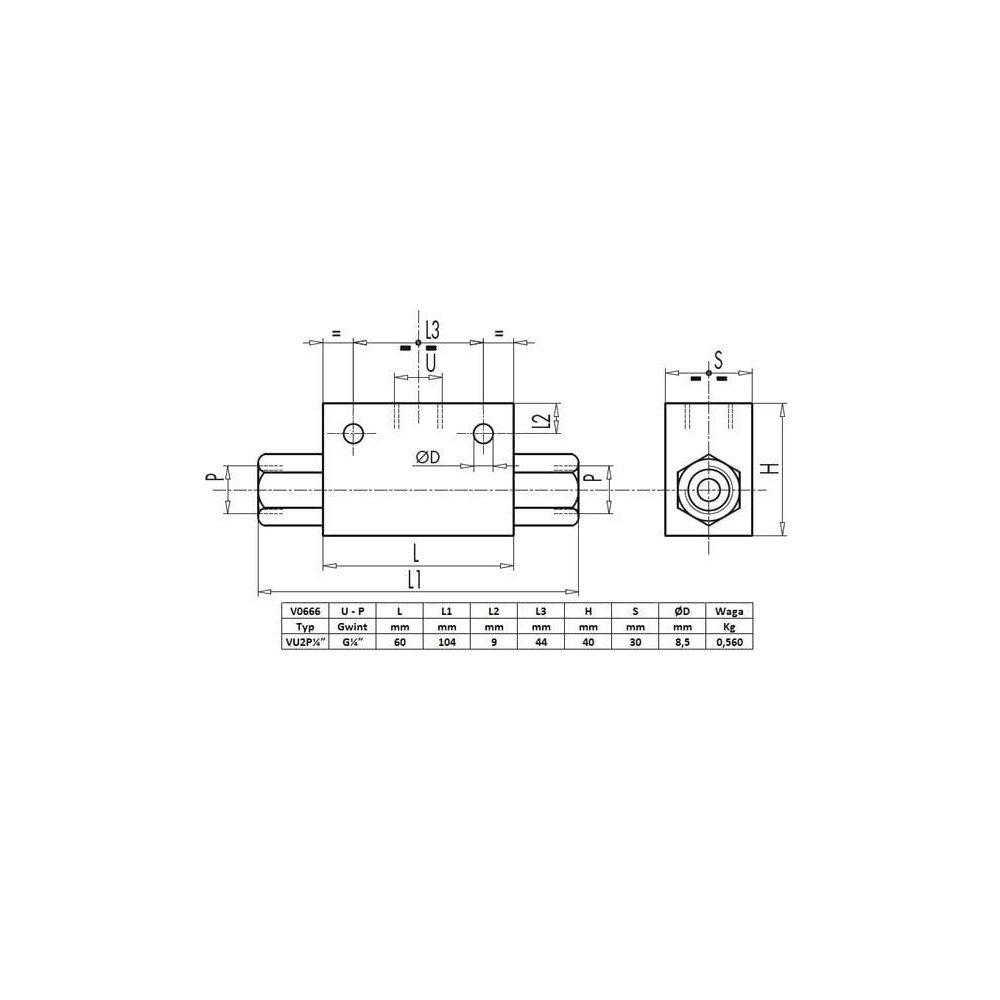 Zawór alternatywny 1/4" przepustowość 30L