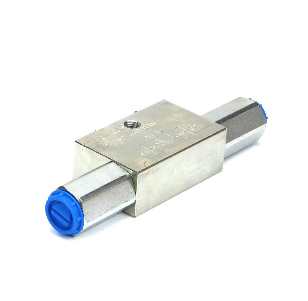Zawór zwrotny bliźniaczy sterowany VBPDE 1/2" - 360bar - 50l/min - (zamek hydrauliczny)
