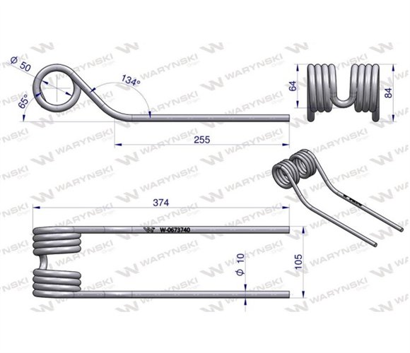 Palec przetrząsaczo-zgrabiarki zastosowanie JF-Stoll Waryński