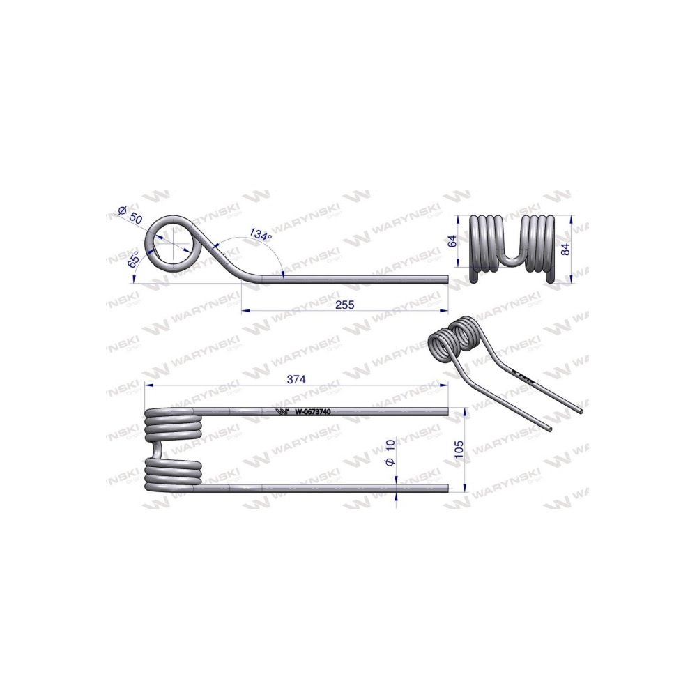 Palec przetrząsaczo-zgrabiarki zastosowanie JF-Stoll Waryński