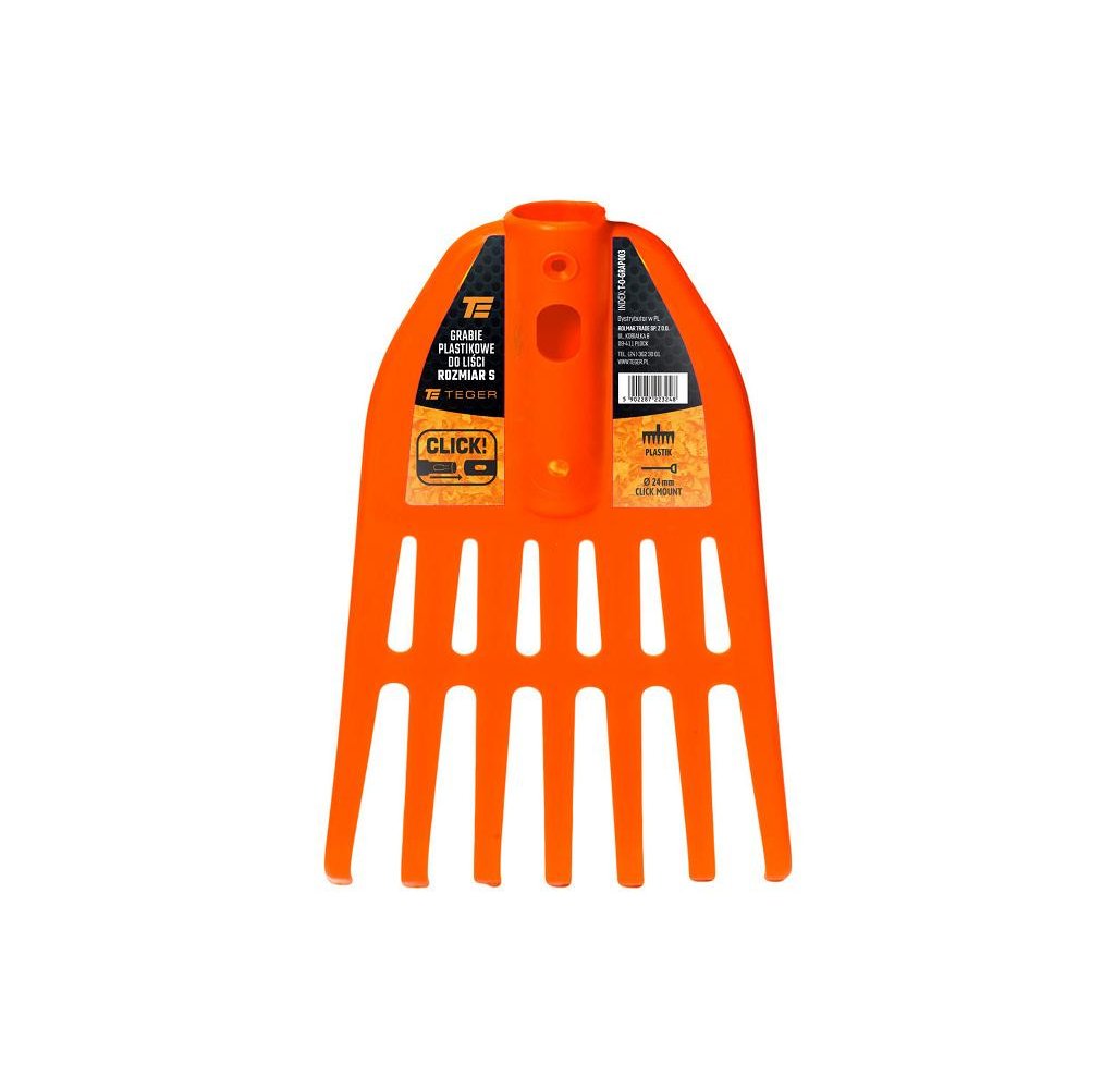 Grabie plastikowe do liści rozmiar S (mocowanie CLICK) / TEGER