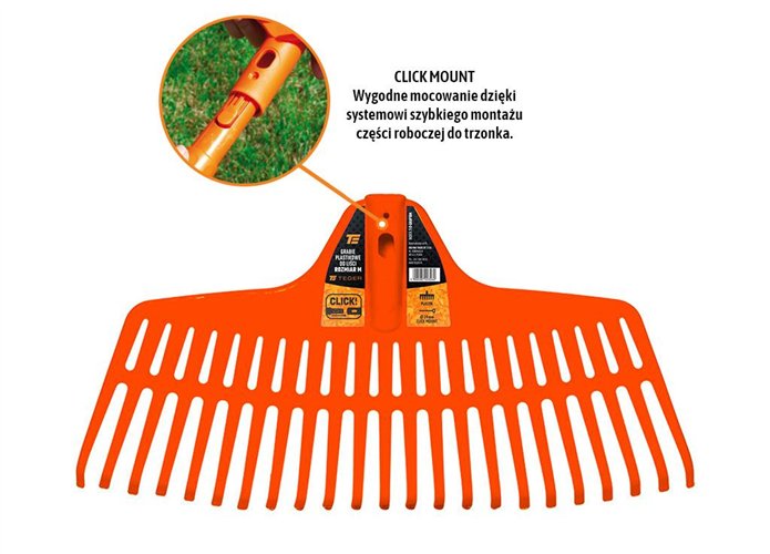 Grabie plastikowe do liści rozmiar M (mocowanie CLICK) / TEGER