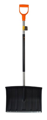 Łopata do śniegu na metalowym trzonku - czarna / TEGER (pakowane po 15 szt)