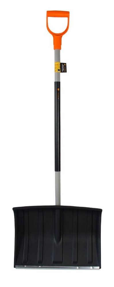 Łopata do śniegu na metalowym trzonku - czarna / TEGER (pakowane po 15 szt)