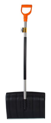 Łopata do śniegu na metalowym trzonku - czarna / TEGER (pakowane po 15 szt)