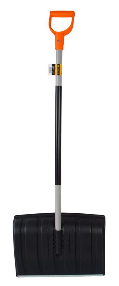 Łopata do śniegu na metalowym trzonku - czarna / TEGER (pakowane po 15 szt)