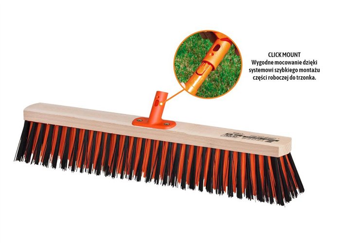 Szczotka do prac porządkowych PREMIUM - ulicówka 55x500 mm (mocowanie Click) / TEGER