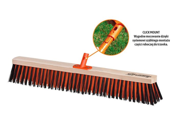 Szczotka do prac porządkowych PREMIUM - ulicówka 55x600 mm (mocowanie Click) / TEGER