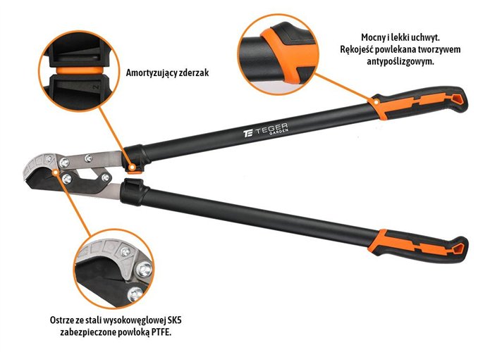 Sekator kowadełkowy - dwuręczny z przekładnią / TEGER