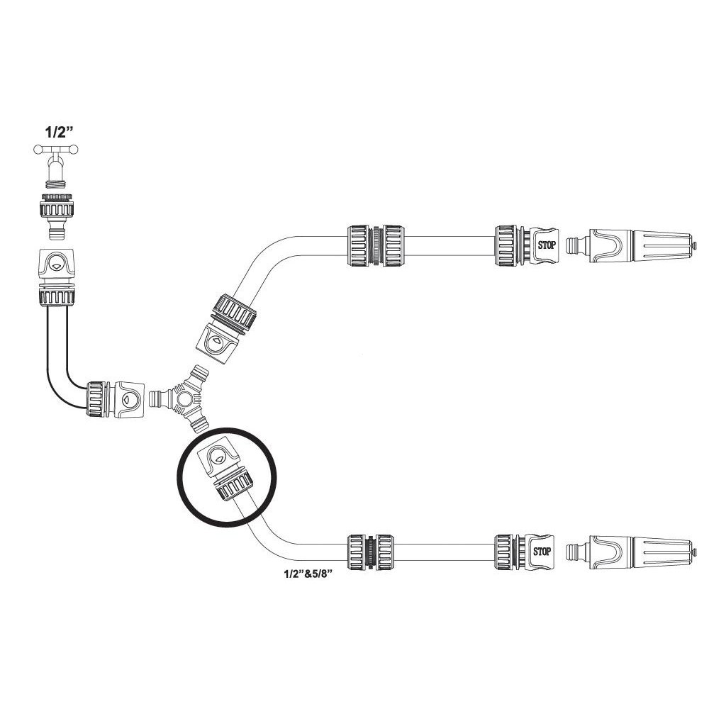 Szybkozłączka 1/2" - bez waterstop / TEGER
