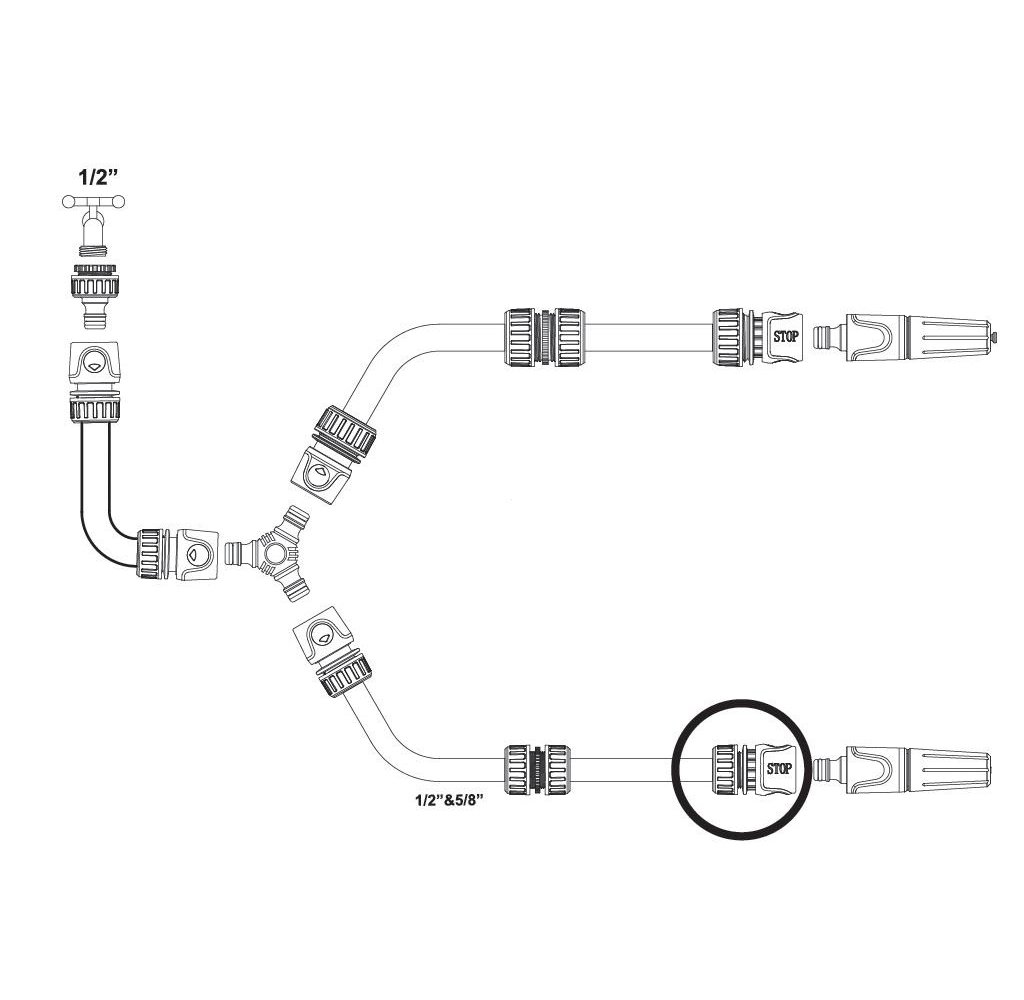 Szybkozłączka 1/2" - z waterstop / TEGER