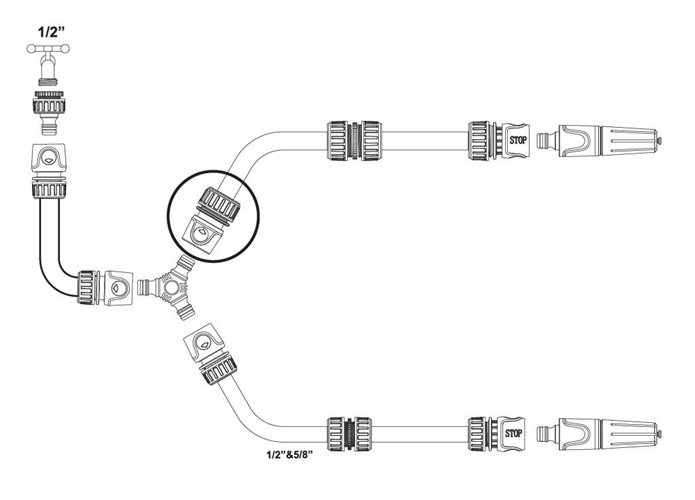 Szybkozłączka 3/4" - bez waterstop / TEGER