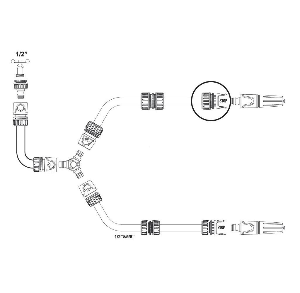 Szybkozłączka 3/4" - z waterstop / TEGER