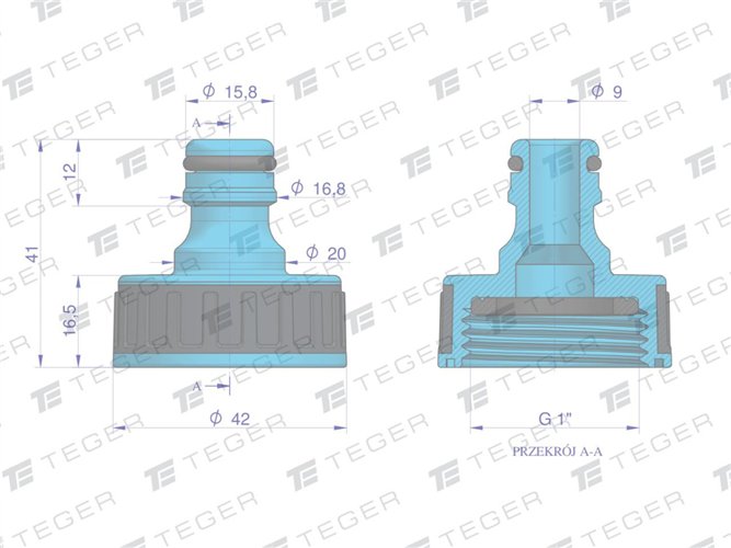 Przyłącze do kranu 1" / TEGER