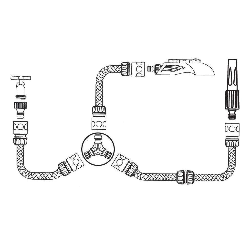 Złączka do węża 1/2" & 1/2" & 1/2" - 3-drożne / TEGER