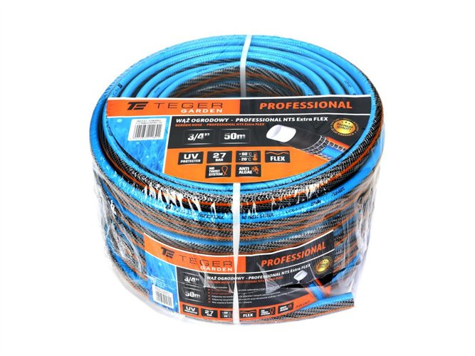 Wąż ogrodowy "PROFESSIONAL- NTS EXTRA FLEX" FI 3/4". 50m / TEGER