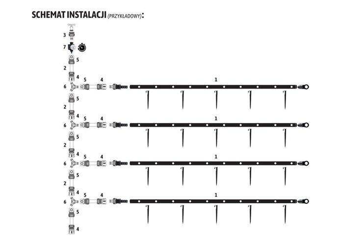 Zestaw nawadniania kropelkowego PROFESSIONAL 200 m z kompensacją (4 linie kroplujące. wąż 20m. szybkozłączki. zegar) / TEGER