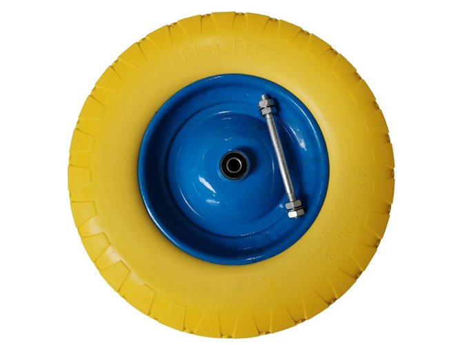 Koło do taczki elastyczne pełne 4.00-8 plus oś 12mm