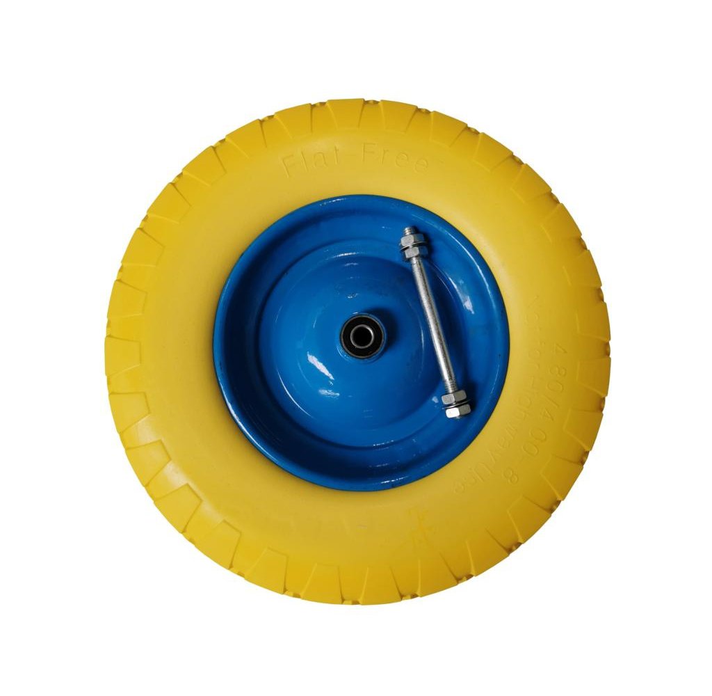 Koło do taczki elastyczne pełne 4.00-8 plus oś 12mm